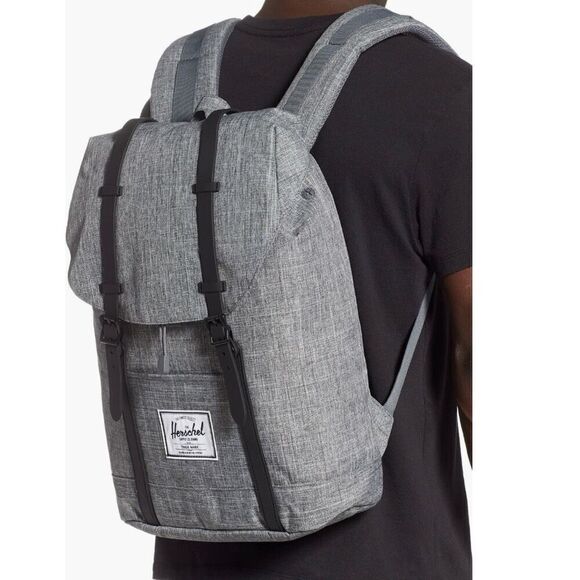 Herschel‎ Supply Co. "Retreat' Little America Backpack, Gray/Black NWT - Picture 4 of 16